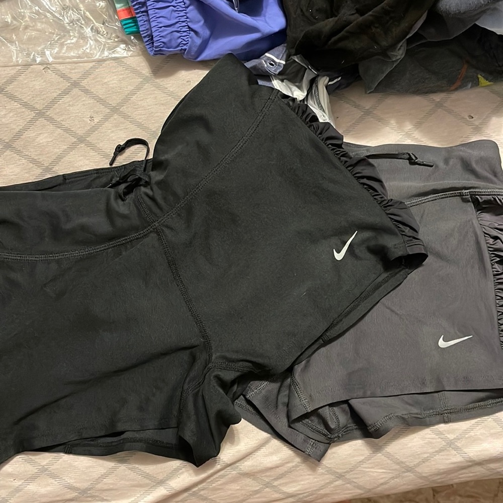 Nike dry fit shorts with underwear lining attached